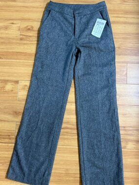 J. Galt Shanghai- women’s Black/Gray Herringbone Wool blend Pants -Small NWT